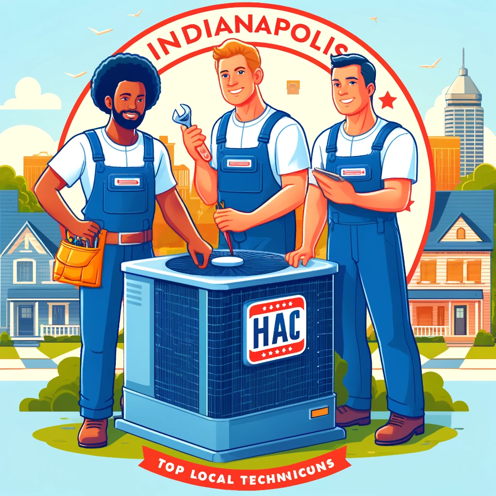 "Expert Indianapolis HVAC repair team working in a local neighborhood."